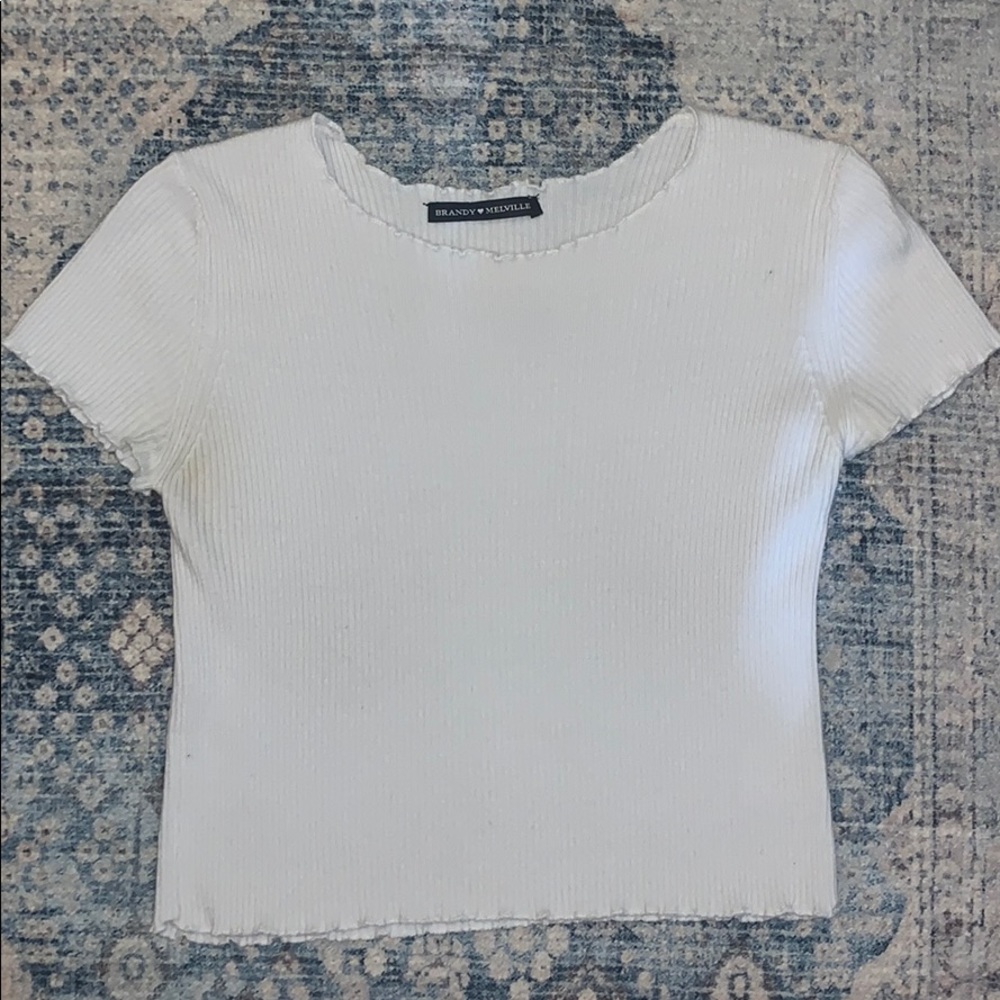 White lined t shirt